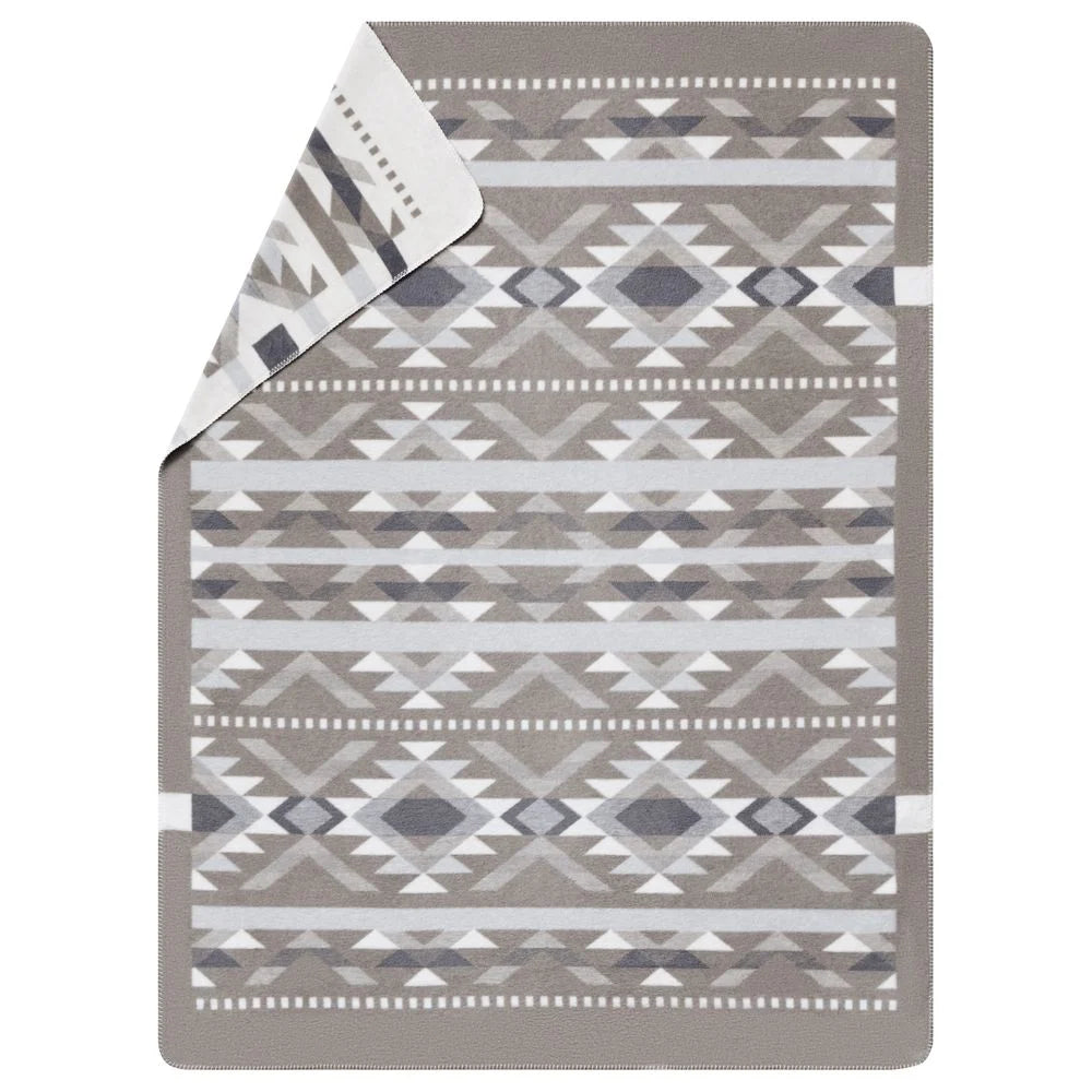 Aztec Taupe Throw by David Fussenegger