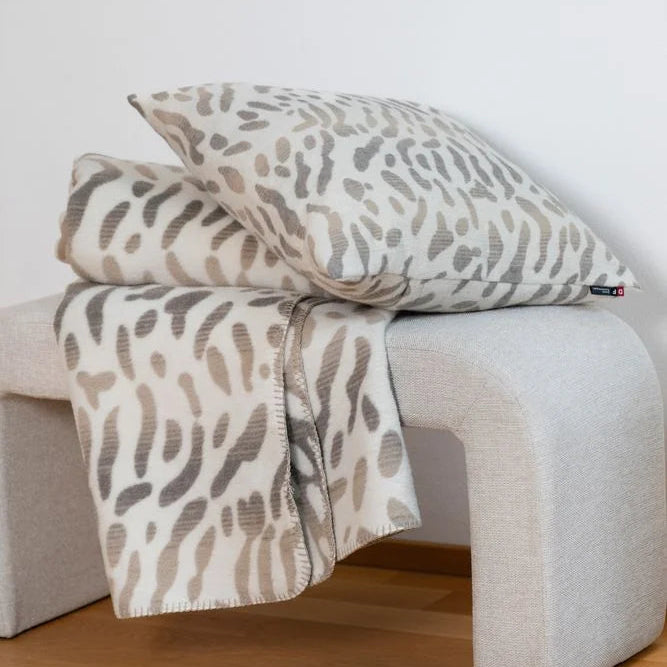 Snow Leopard Cushion by David Fussenegger