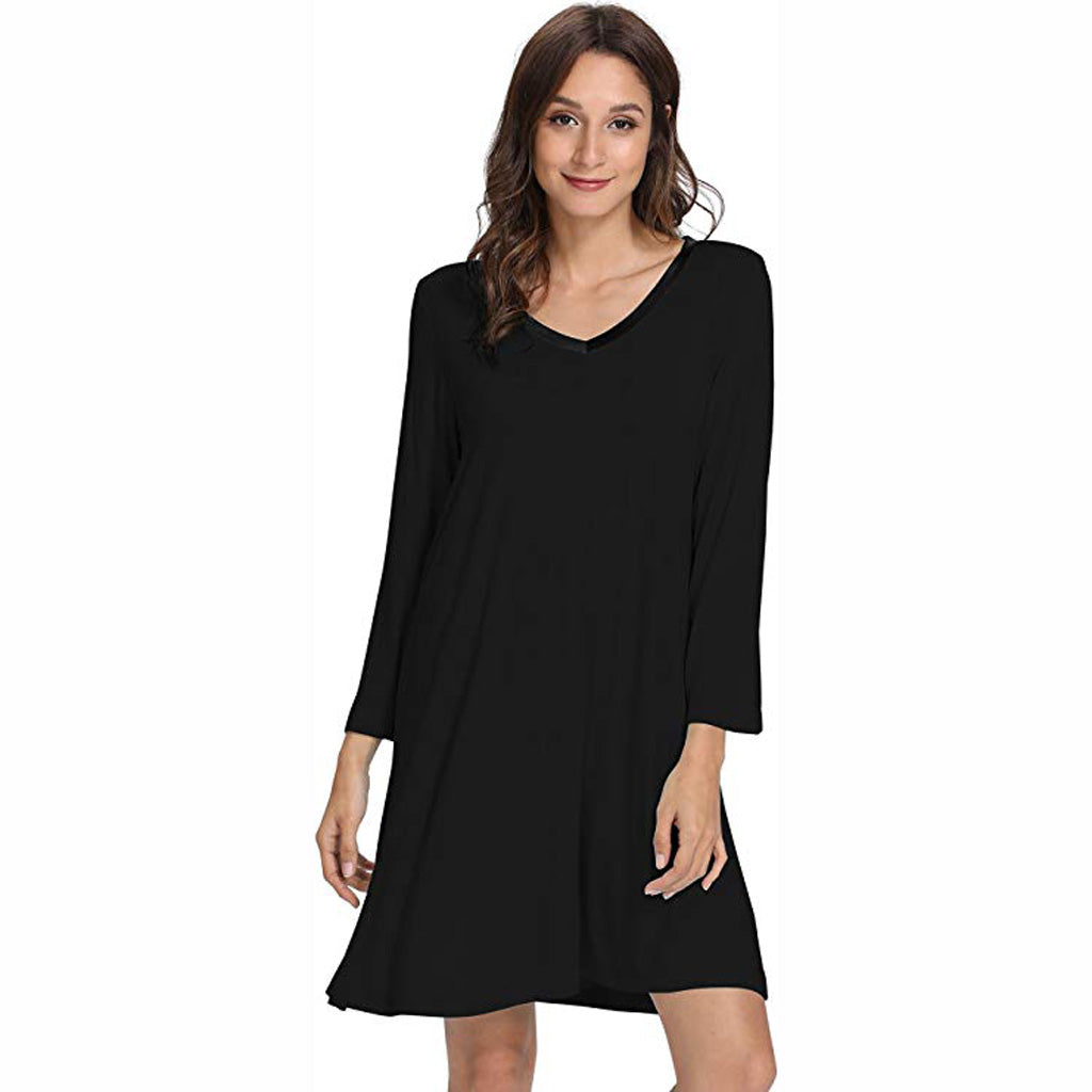 long sleeves night dress Bamboo Long Sleeve Nightdress