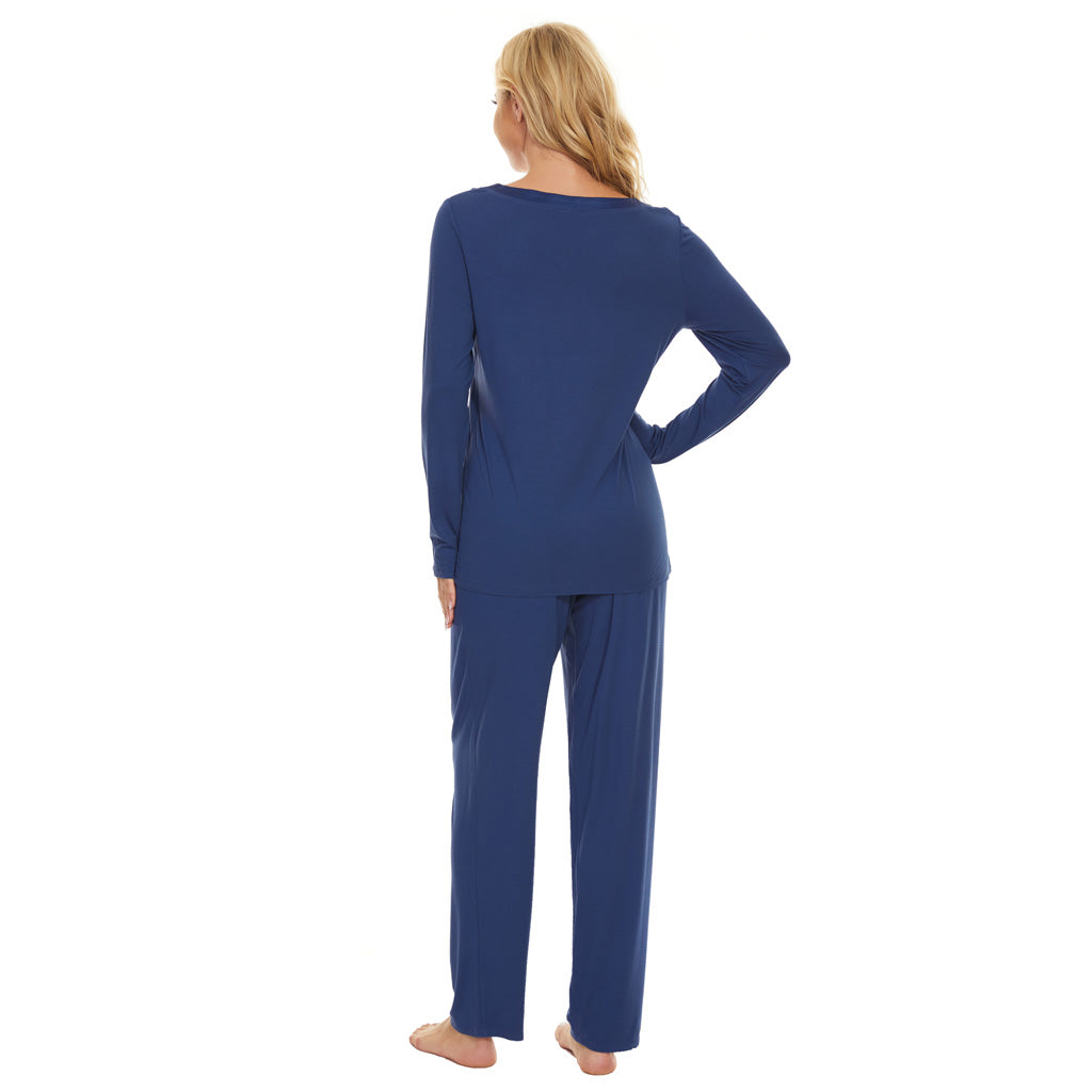 French Blue Long Sleeve PJ Set