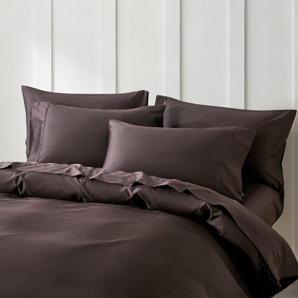 Carob Pima Cotton Duvet Cover Set