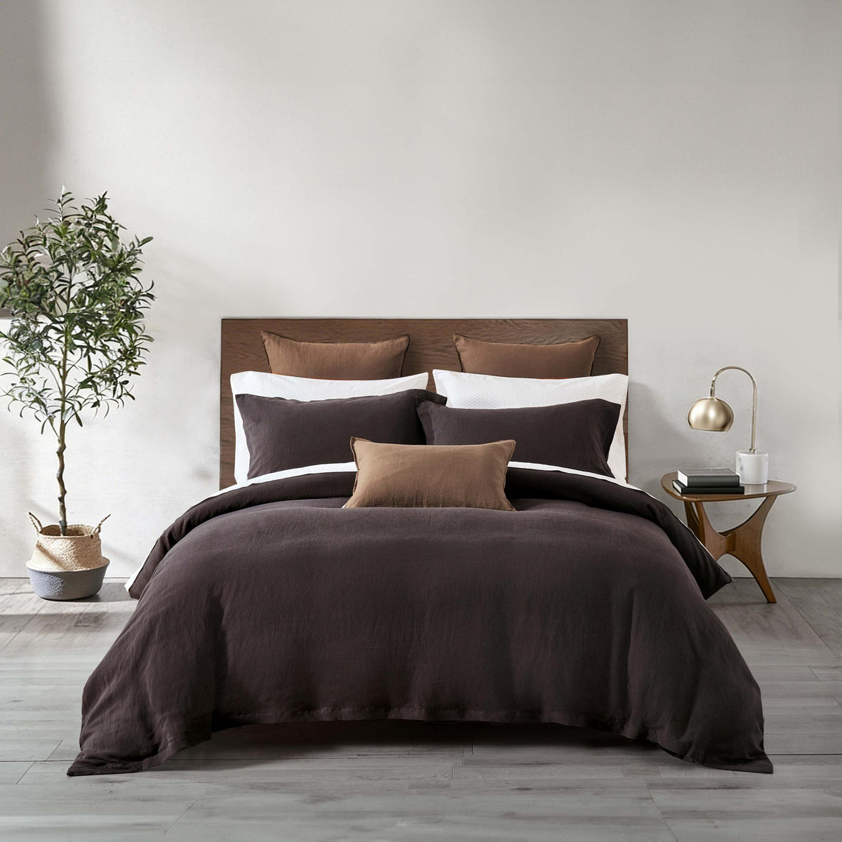 Coffee Vintage Touch Duvet Cover Set