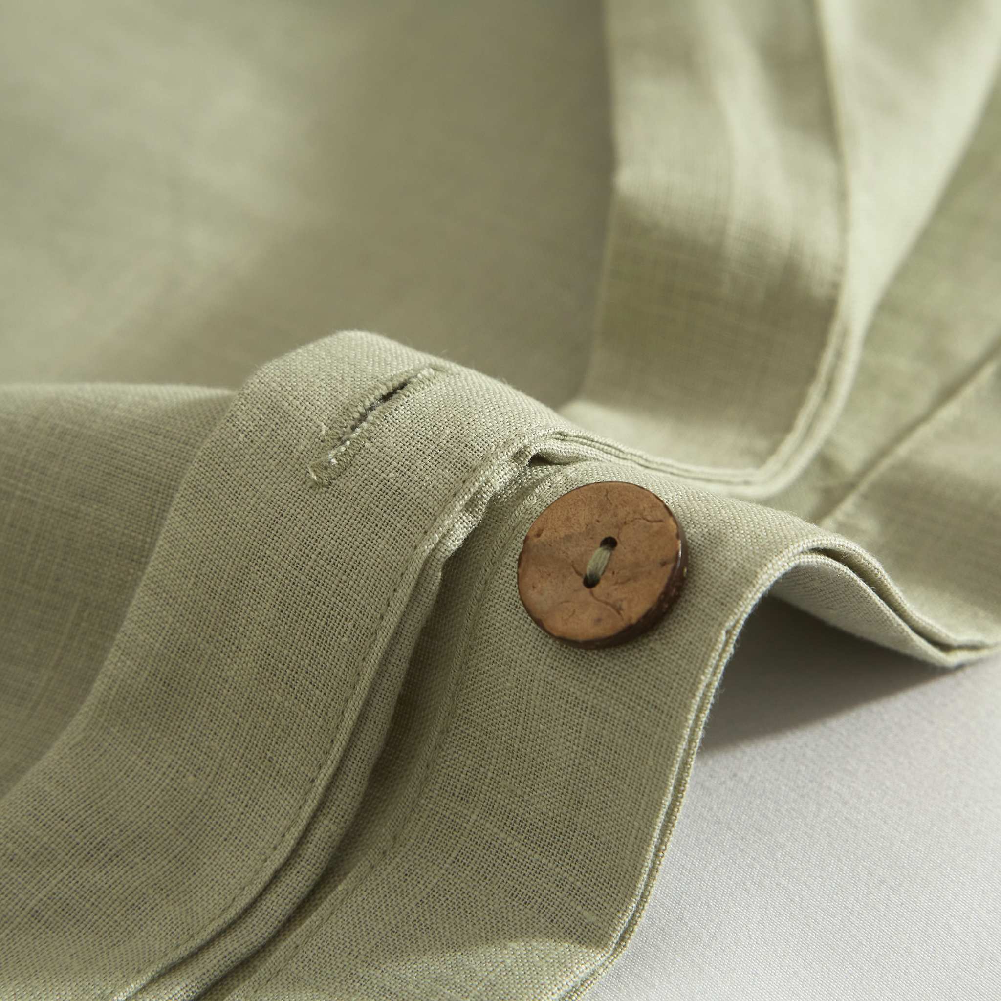 Spray Green French Linen Duvet Cover Set