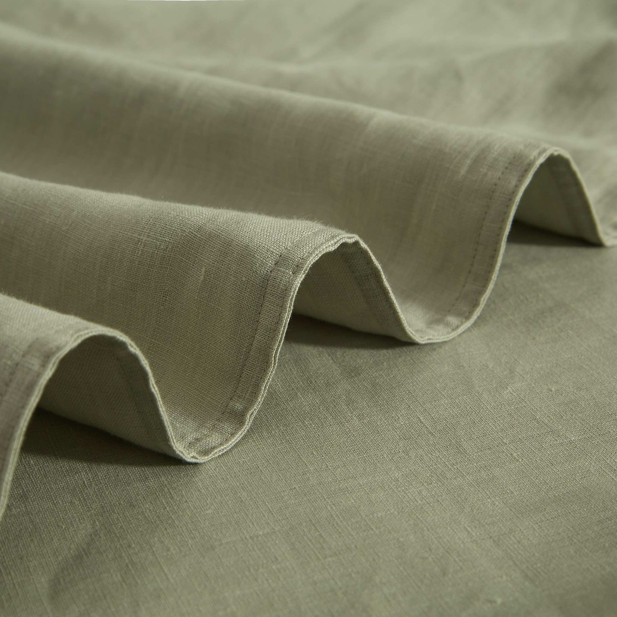 Spray Green French Linen Duvet Cover Set