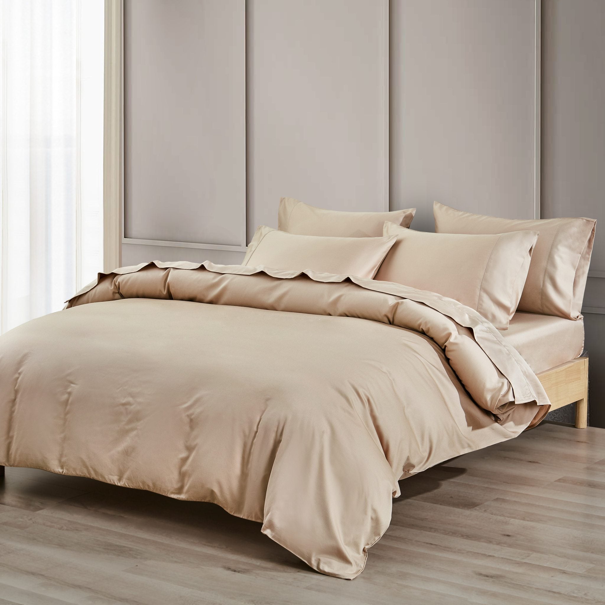 Mocha Pima Cotton Duvet Cover Set