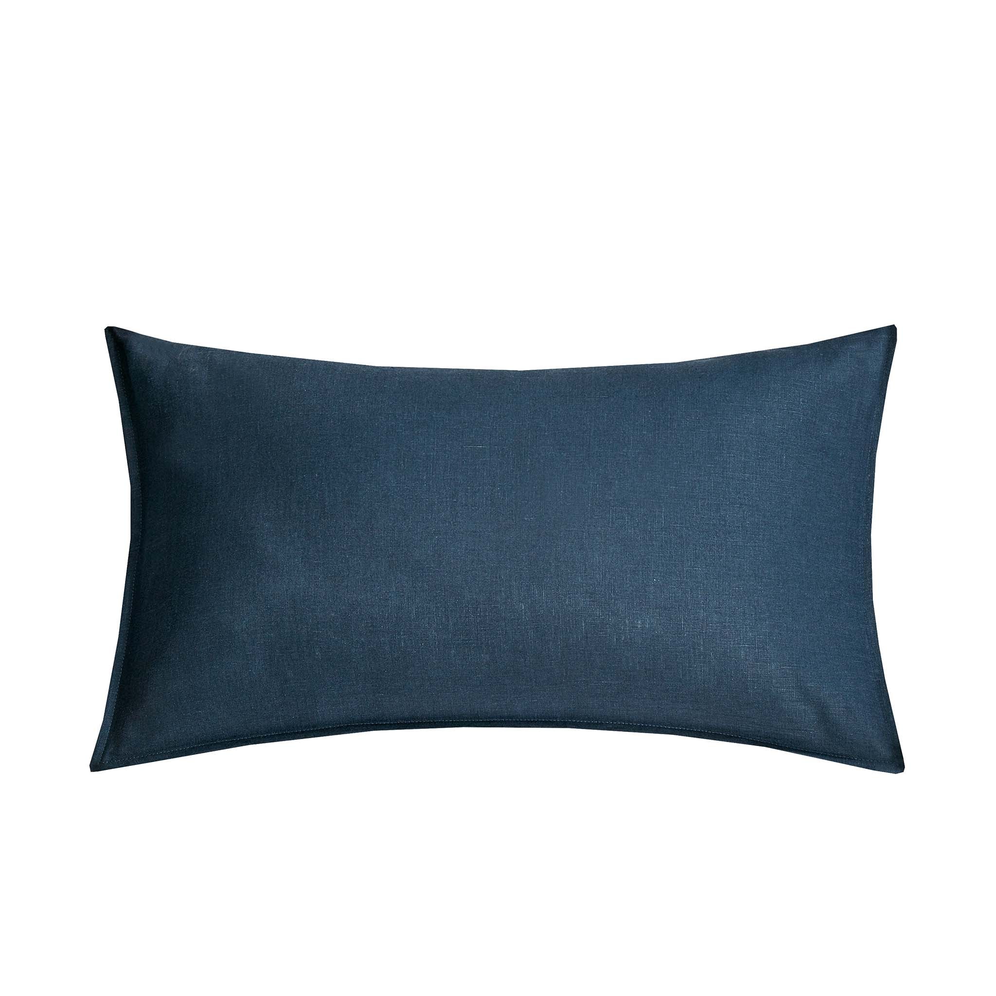 Navy French Linen Cushion