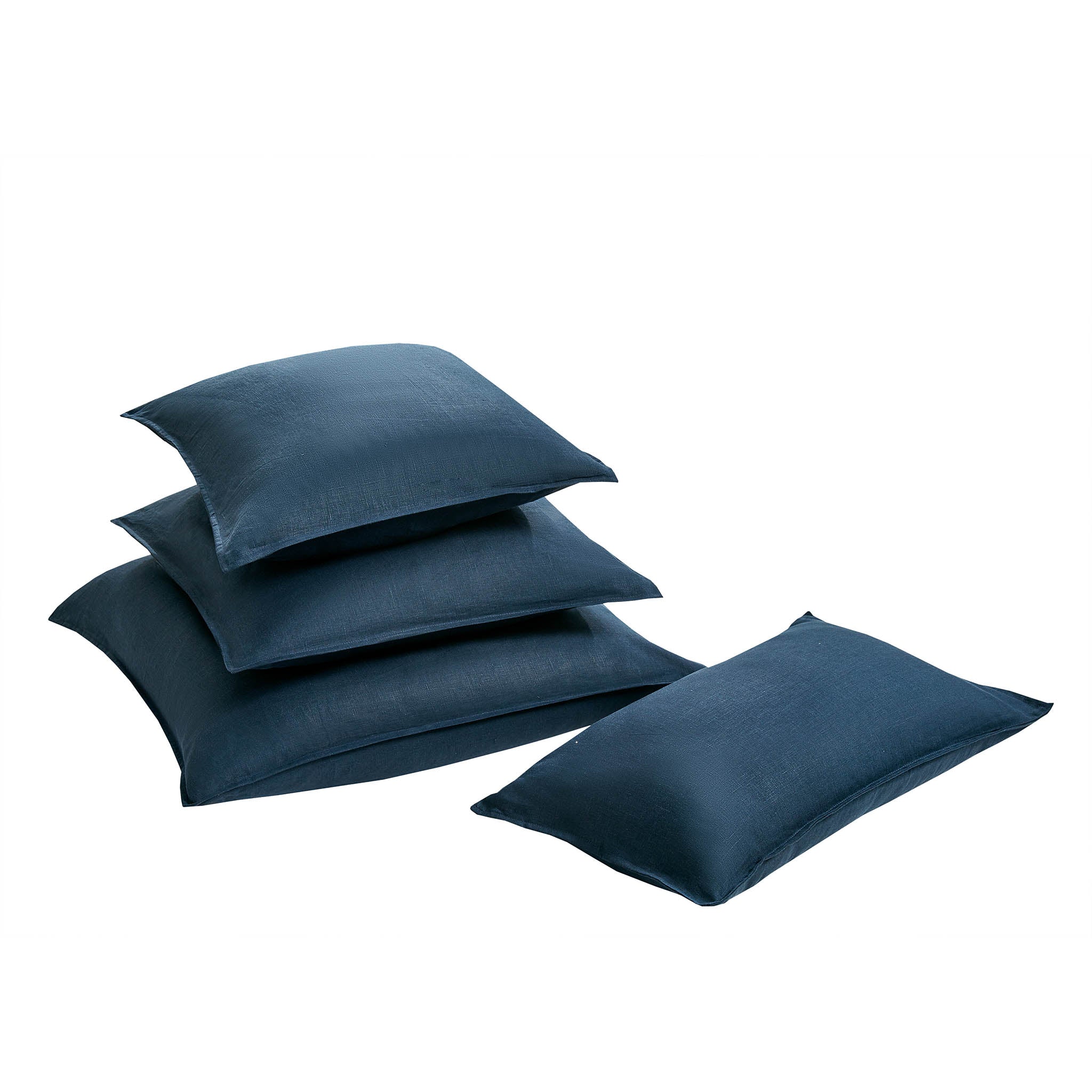 Navy French Linen Cushion