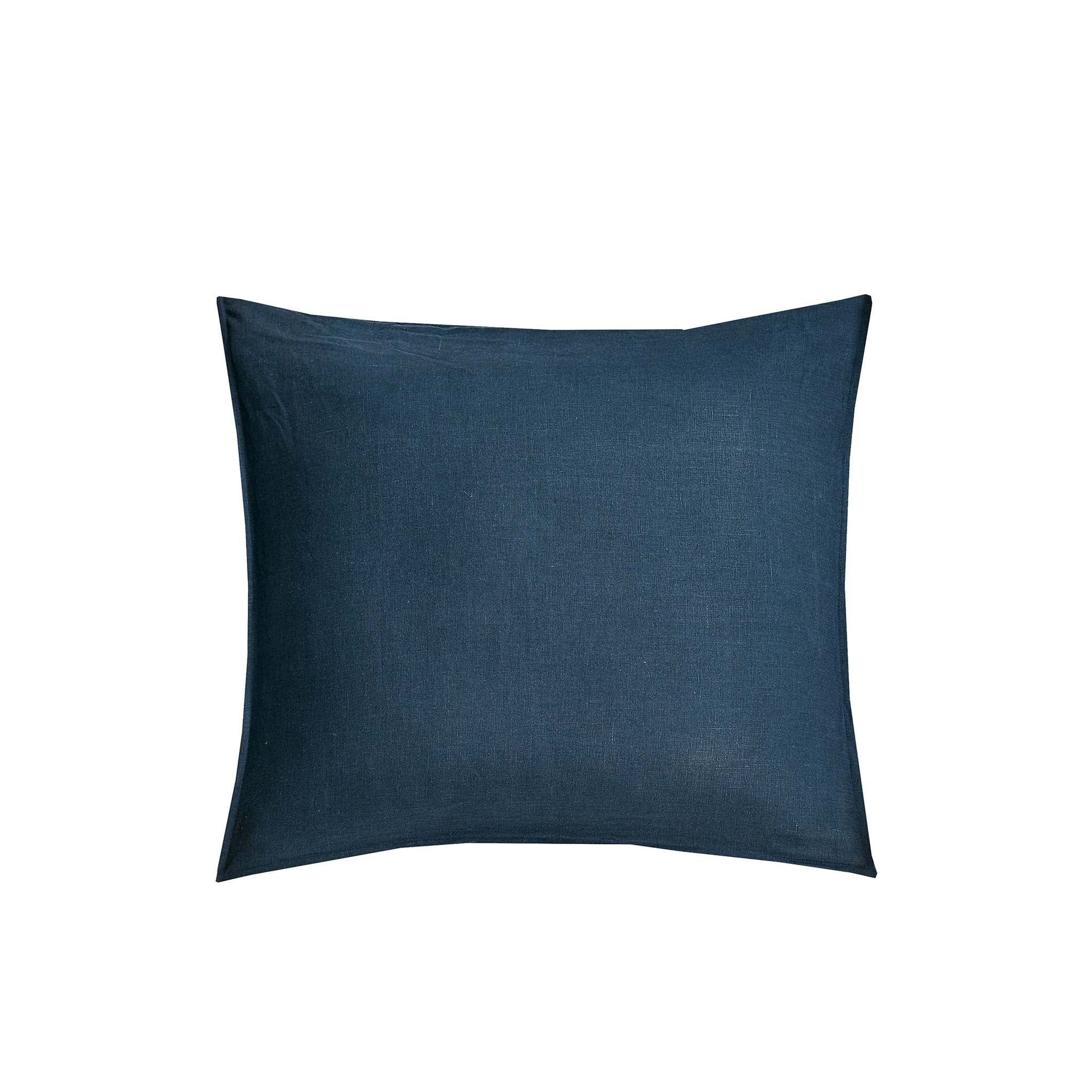 Navy French Linen Cushion