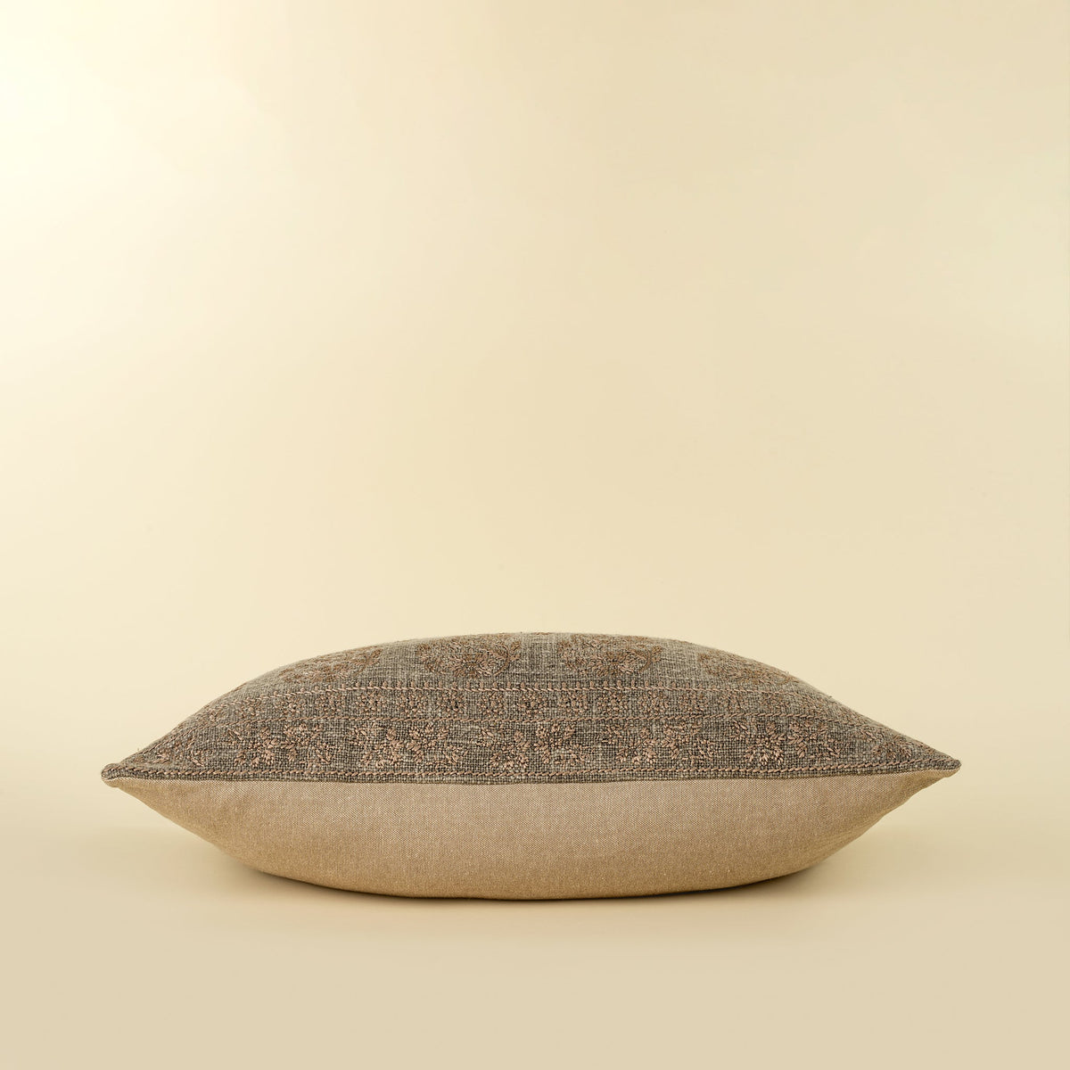 Nisha Embroidered Cushion Ash