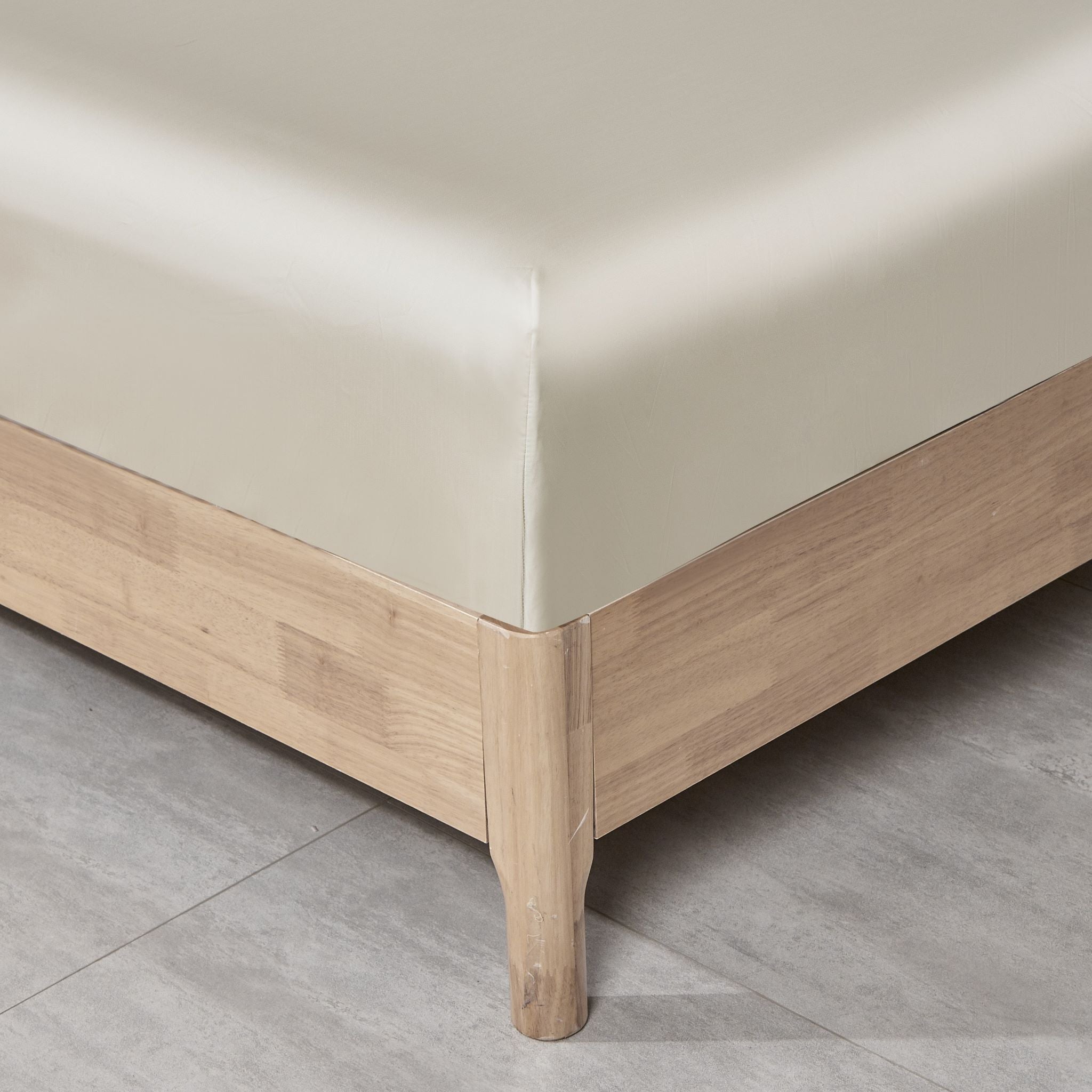 Stone Pima Cotton Fitted Sheet