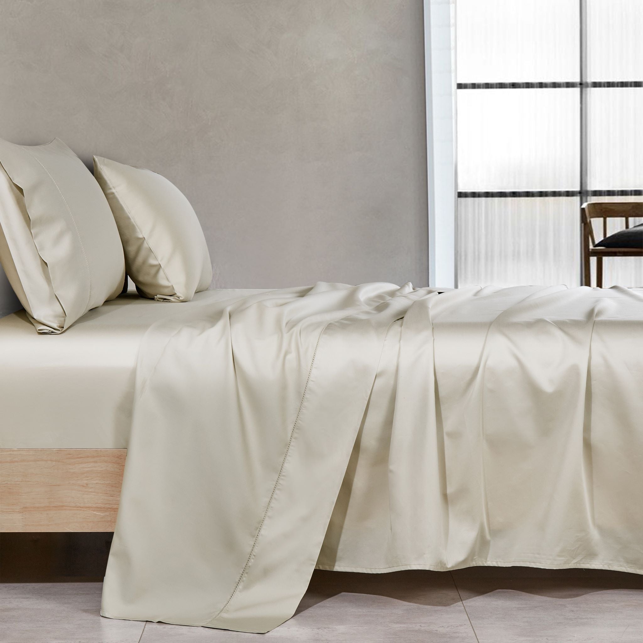 Stone Pima Cotton Flat Sheet