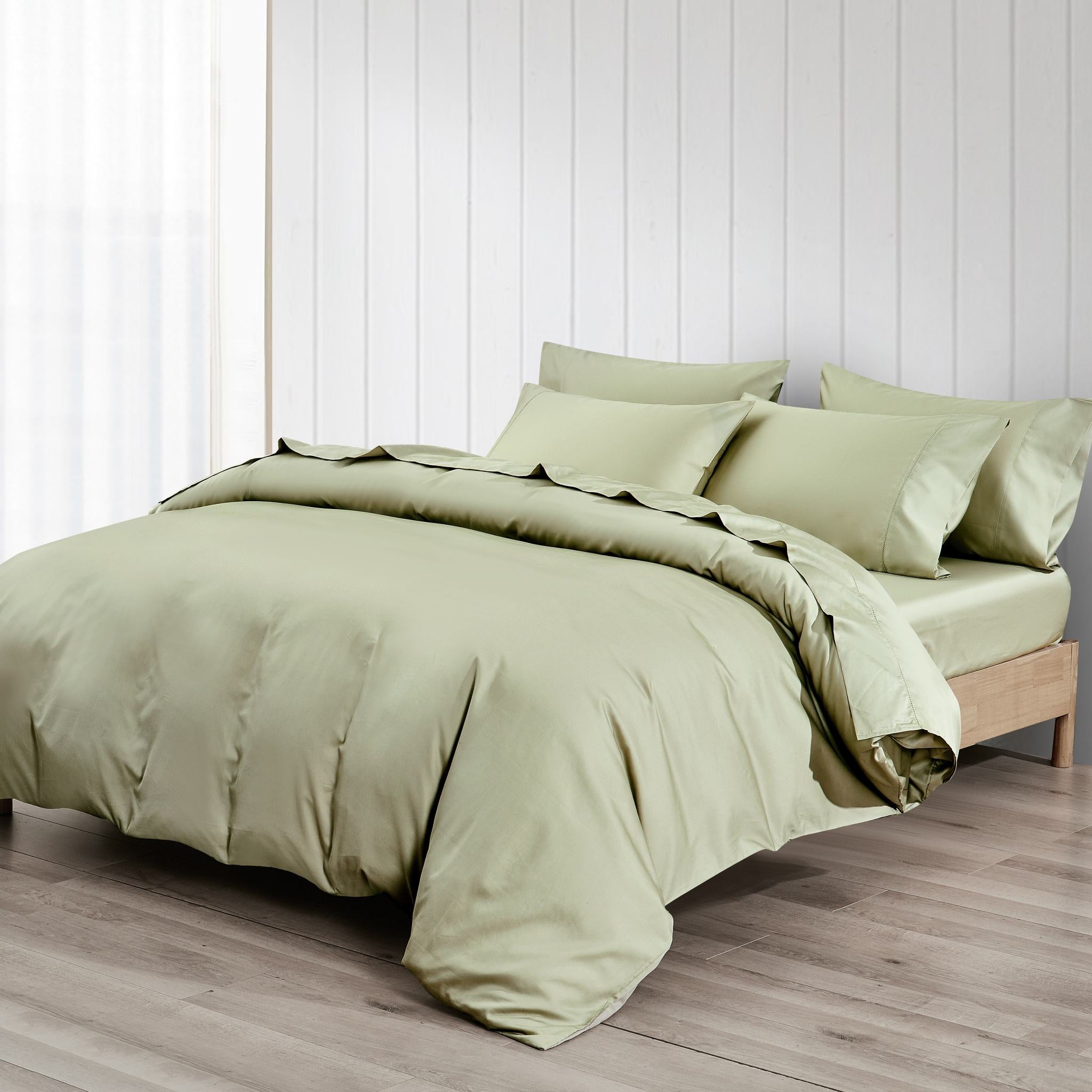 Pistachio Pima Cotton Duvet Cover Set