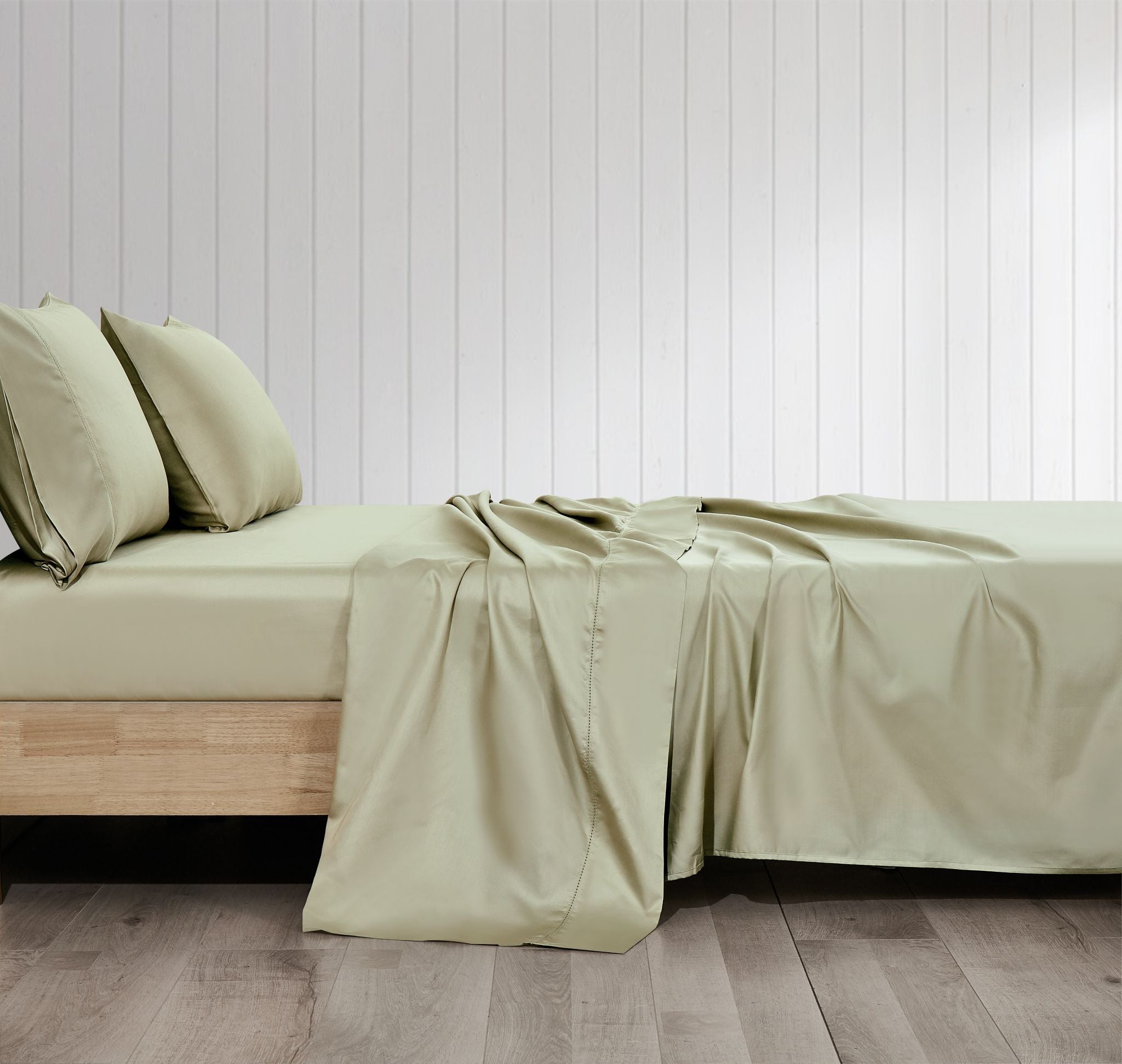 Pistachio Pima Cotton Flat Sheet