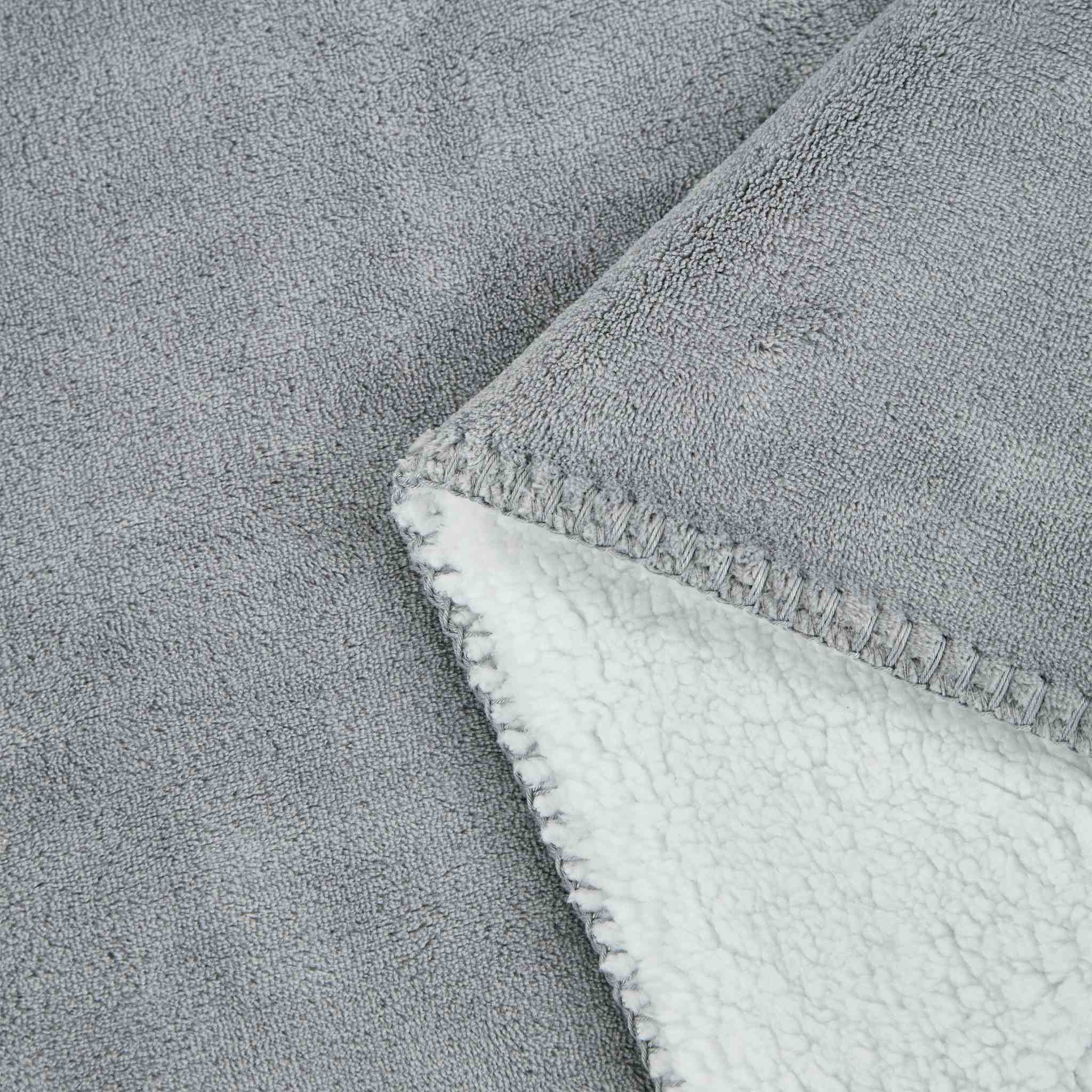 Dawn Grey Sherpini Throw/Blanket
