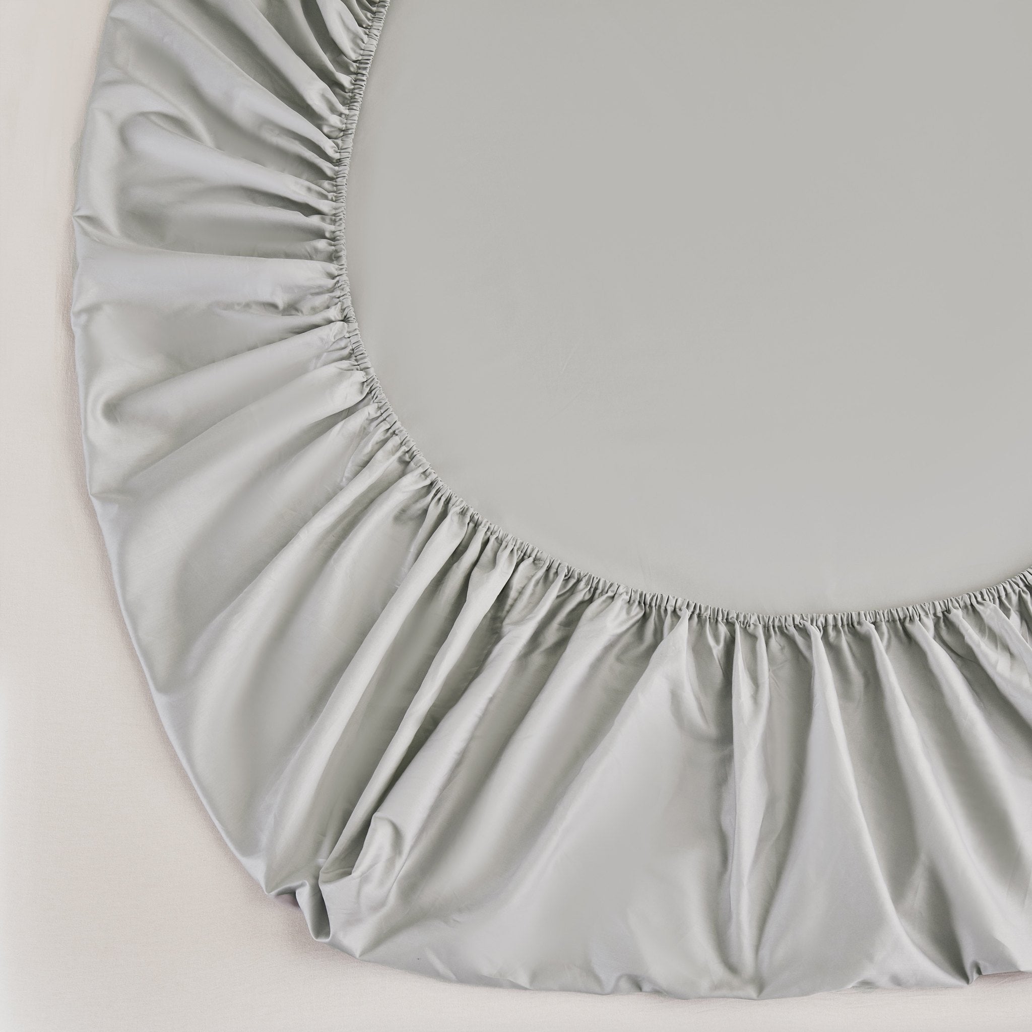 Silver Pima Cotton Fitted Sheet