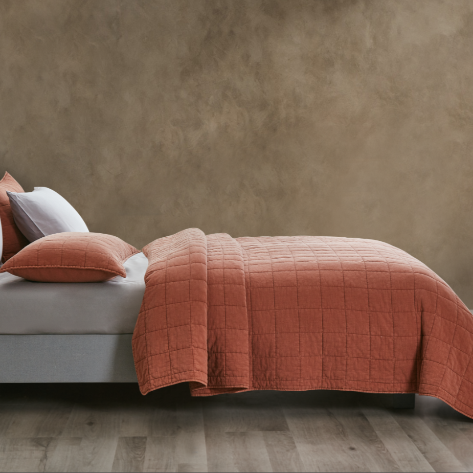 Squares Coverlet Set Cedar