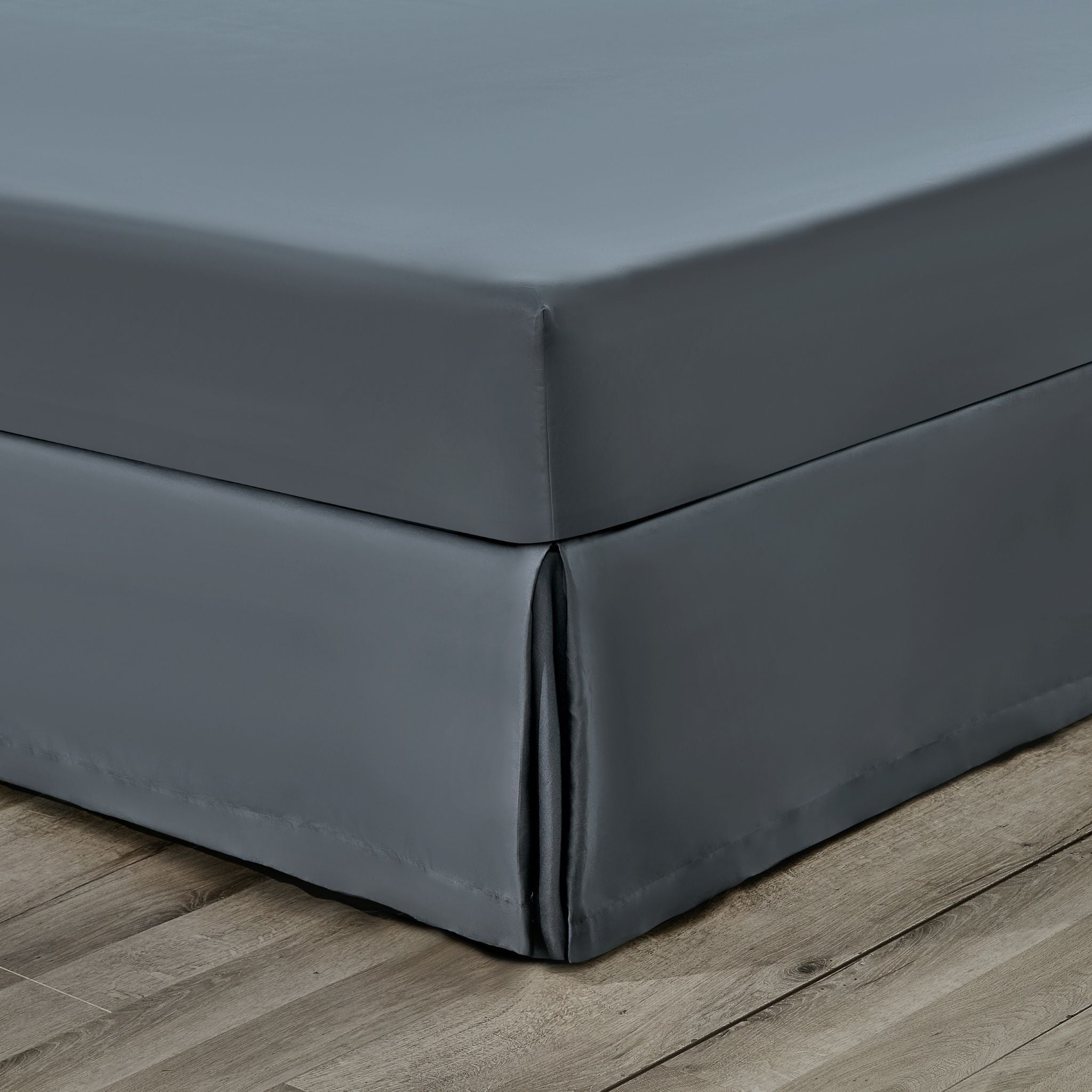 Steel Blue Pima Cotton Bedskirt