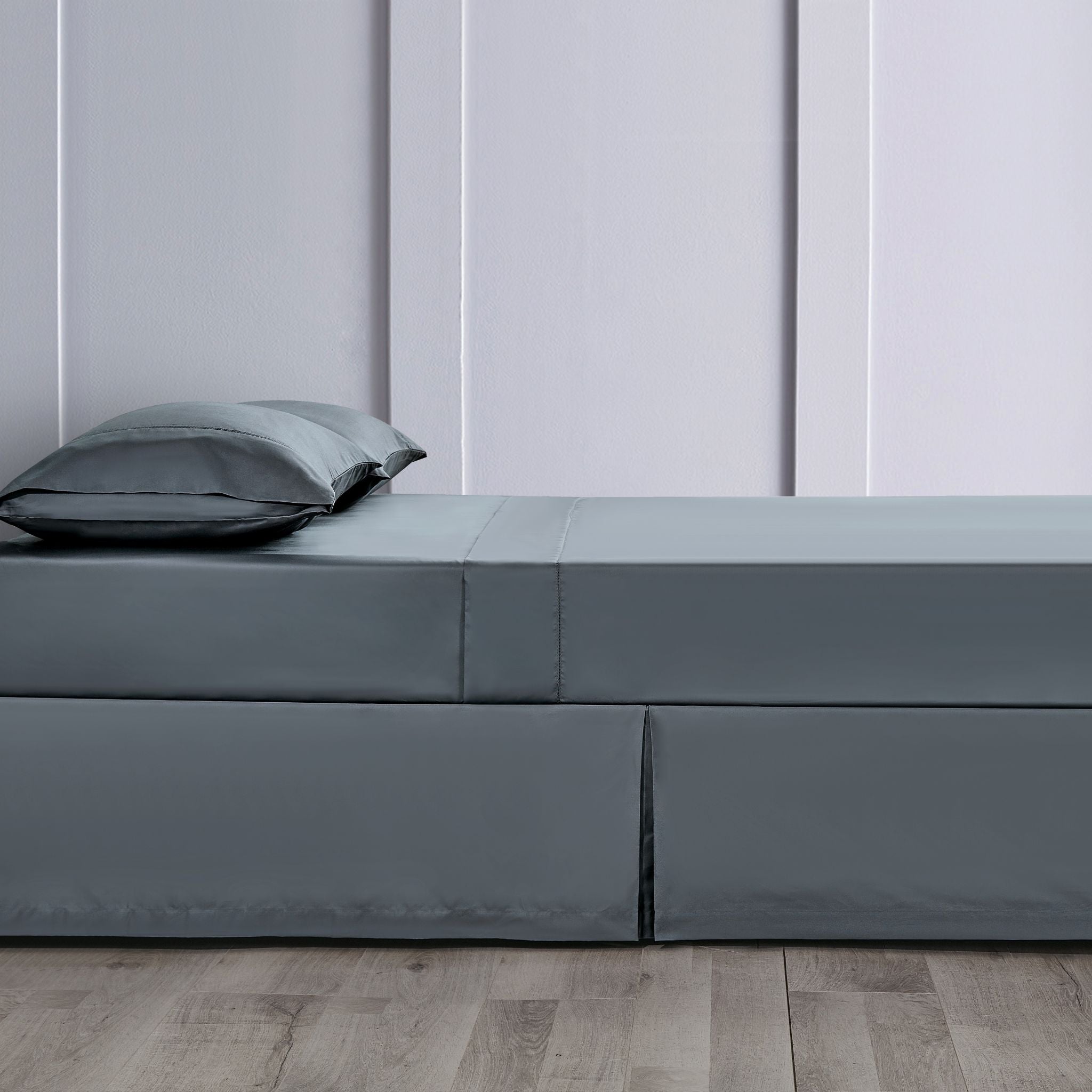 Steel Blue Pima Cotton Bedskirt