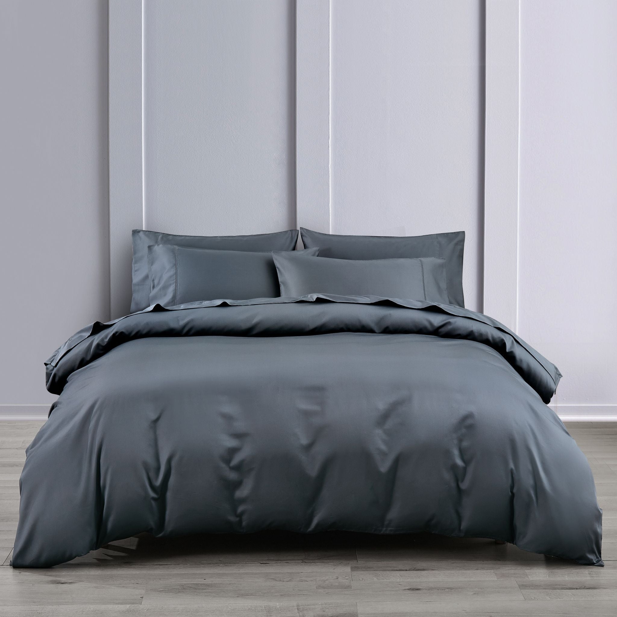 Steel Blue Pima Cotton Duvet Cover Set