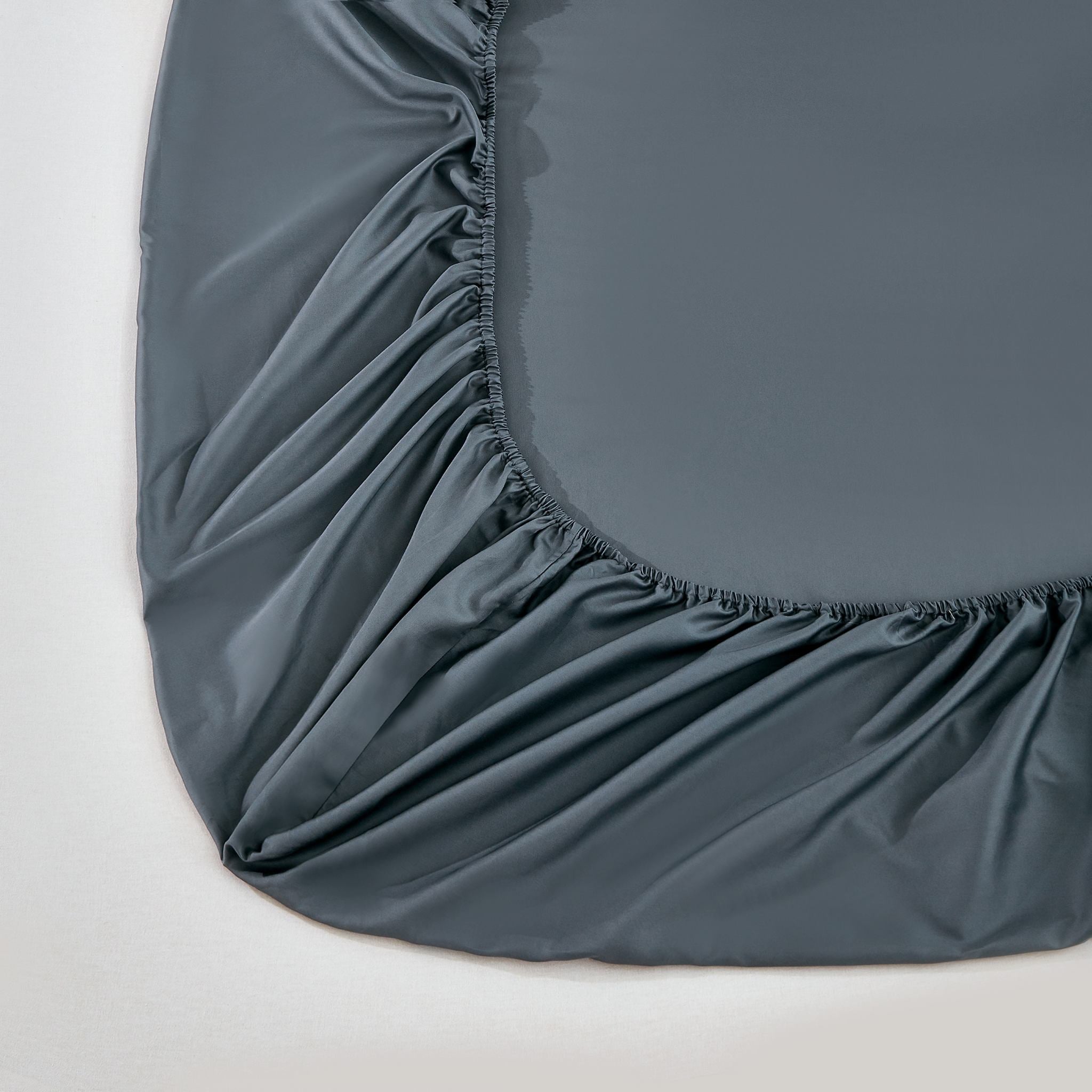 Steel Blue Pima Cotton Fitted Sheet
