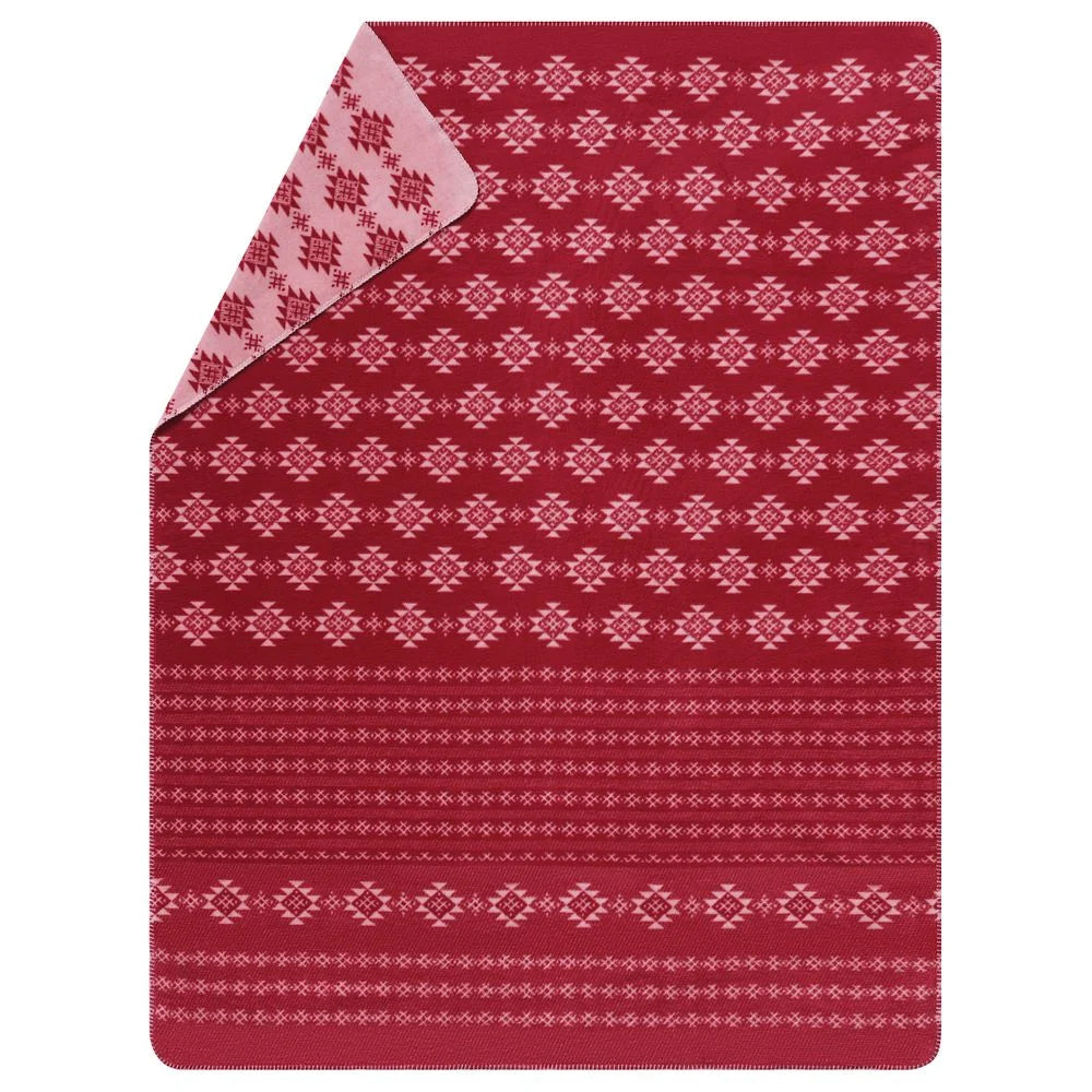 Norwegian Border Red Throw by David Fussenegger
