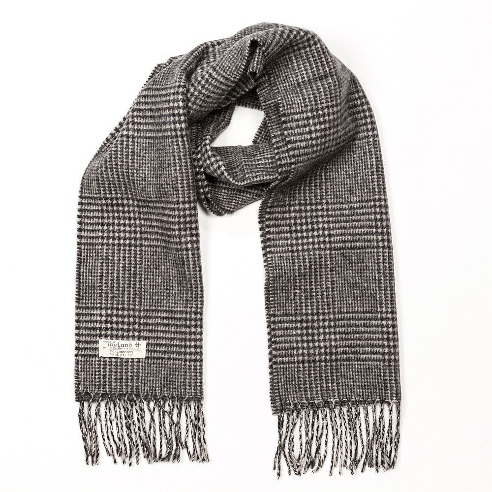 Lambswool Scarf B/W Glencheck (246)