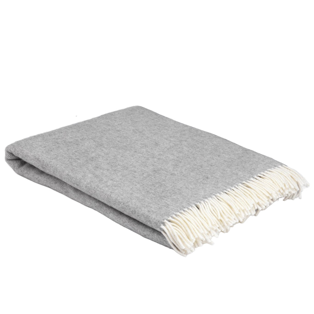 57 x 90 Grey Merino Wool Blanket
