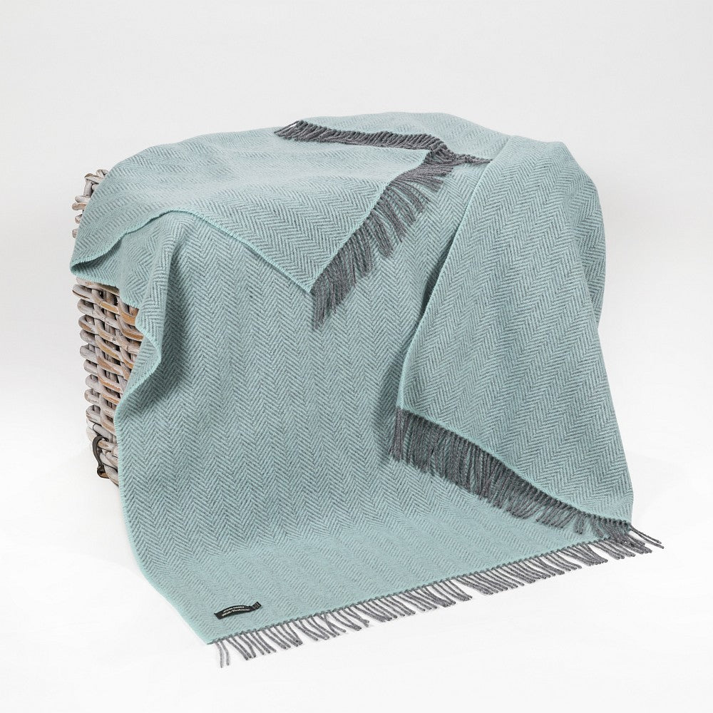 Merino/Cashmere Herringbone Throw