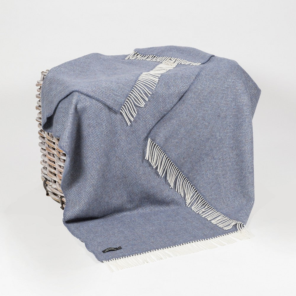 Merino/Cashmere Herringbone Throw