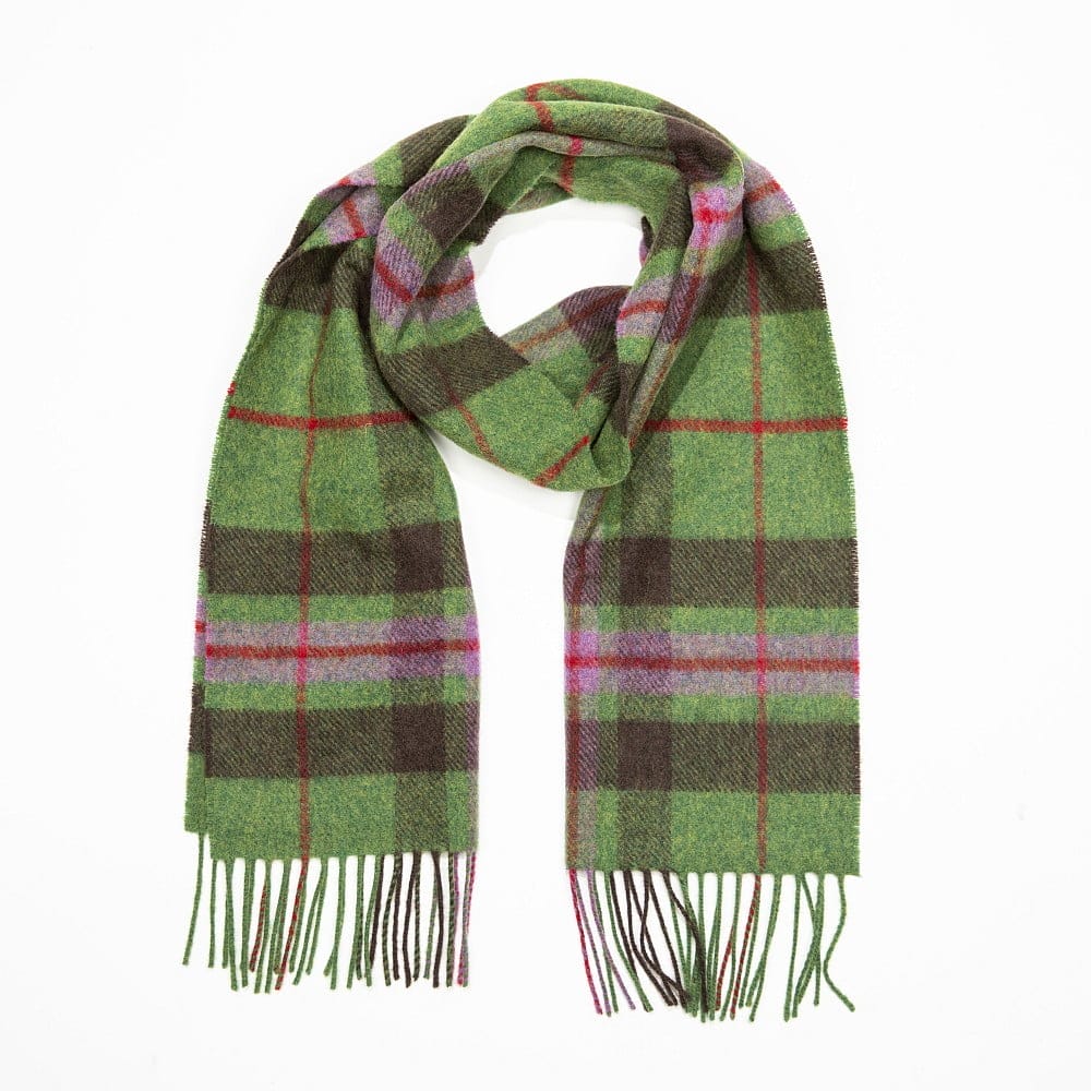 Lambswool Scarf Grn, Pink Check (219)