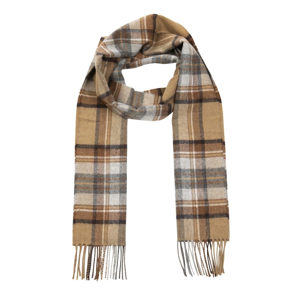 Lambswool Scarf-Camel, Grey Plaid (1959)