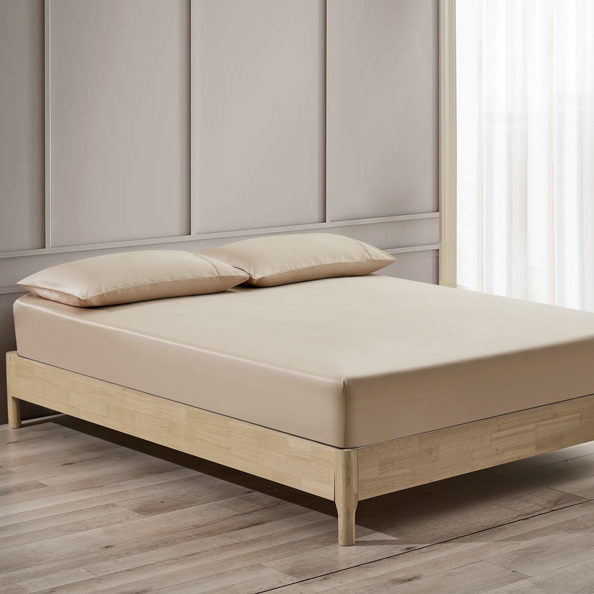 Mocha Pima Cotton Fitted Sheet