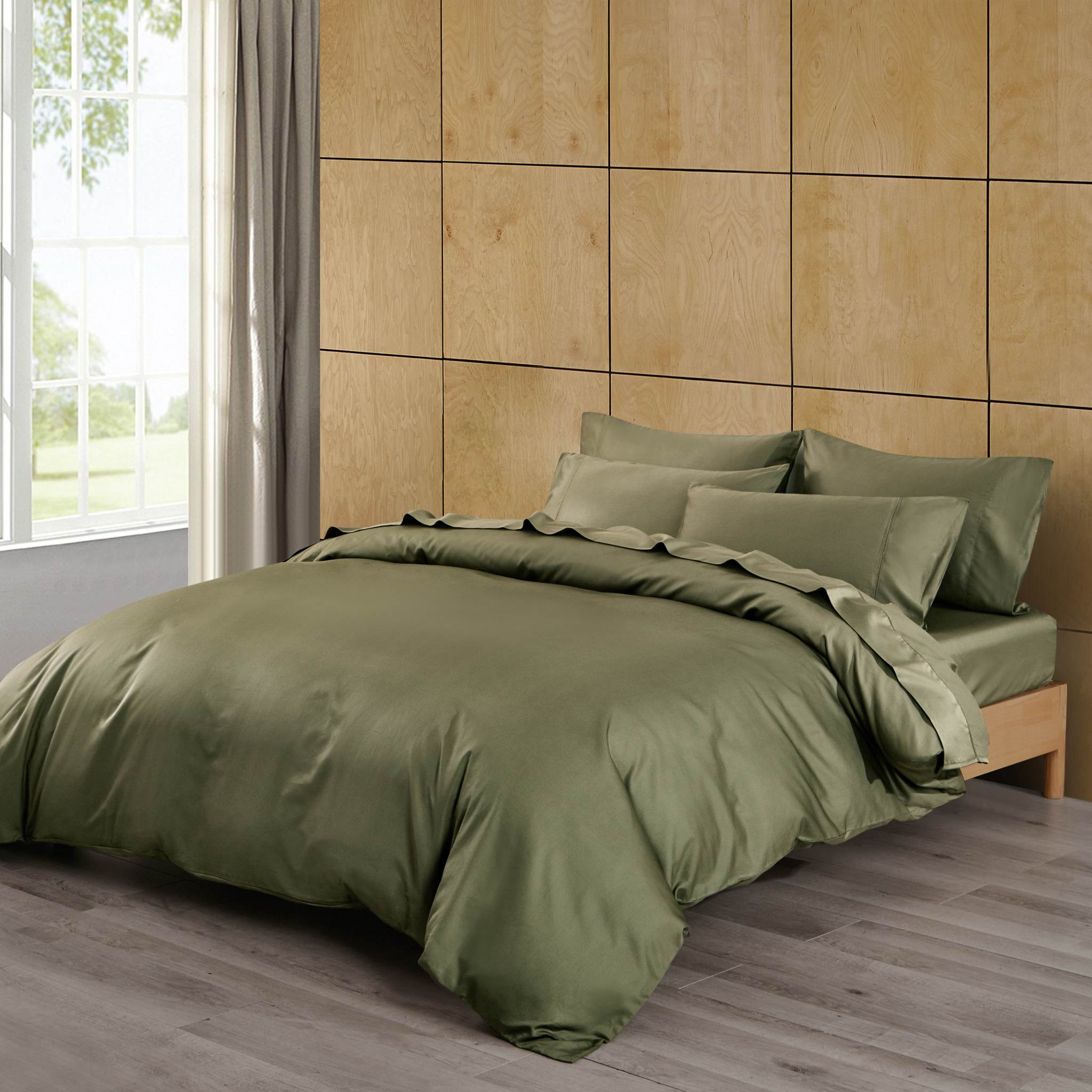 Moss Pima Cotton Duvet Cover Set