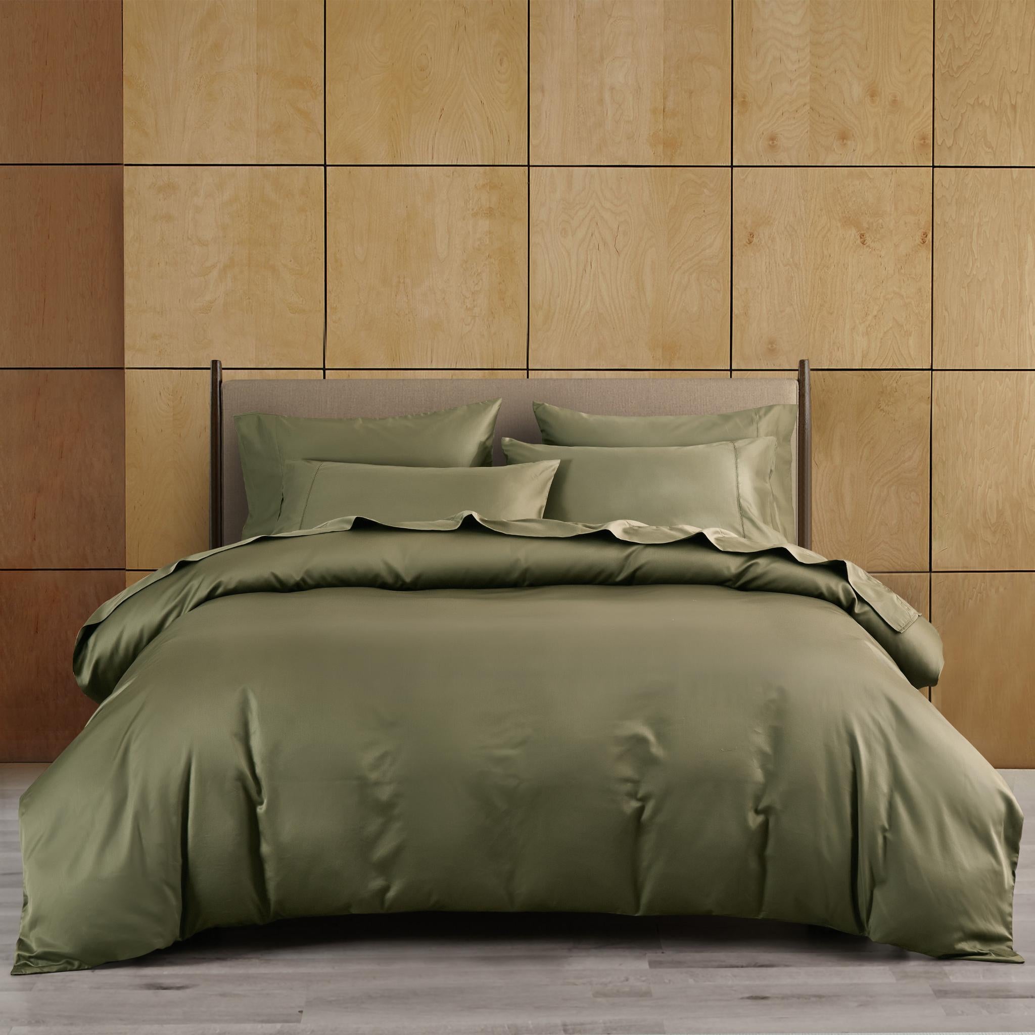 Moss Pima Cotton Duvet Cover Set