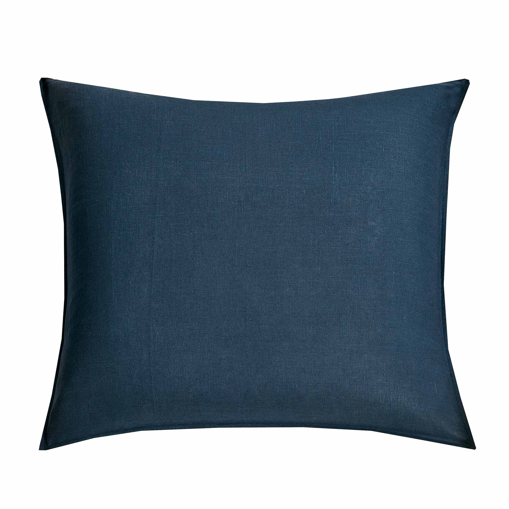 Navy French Linen Cushion