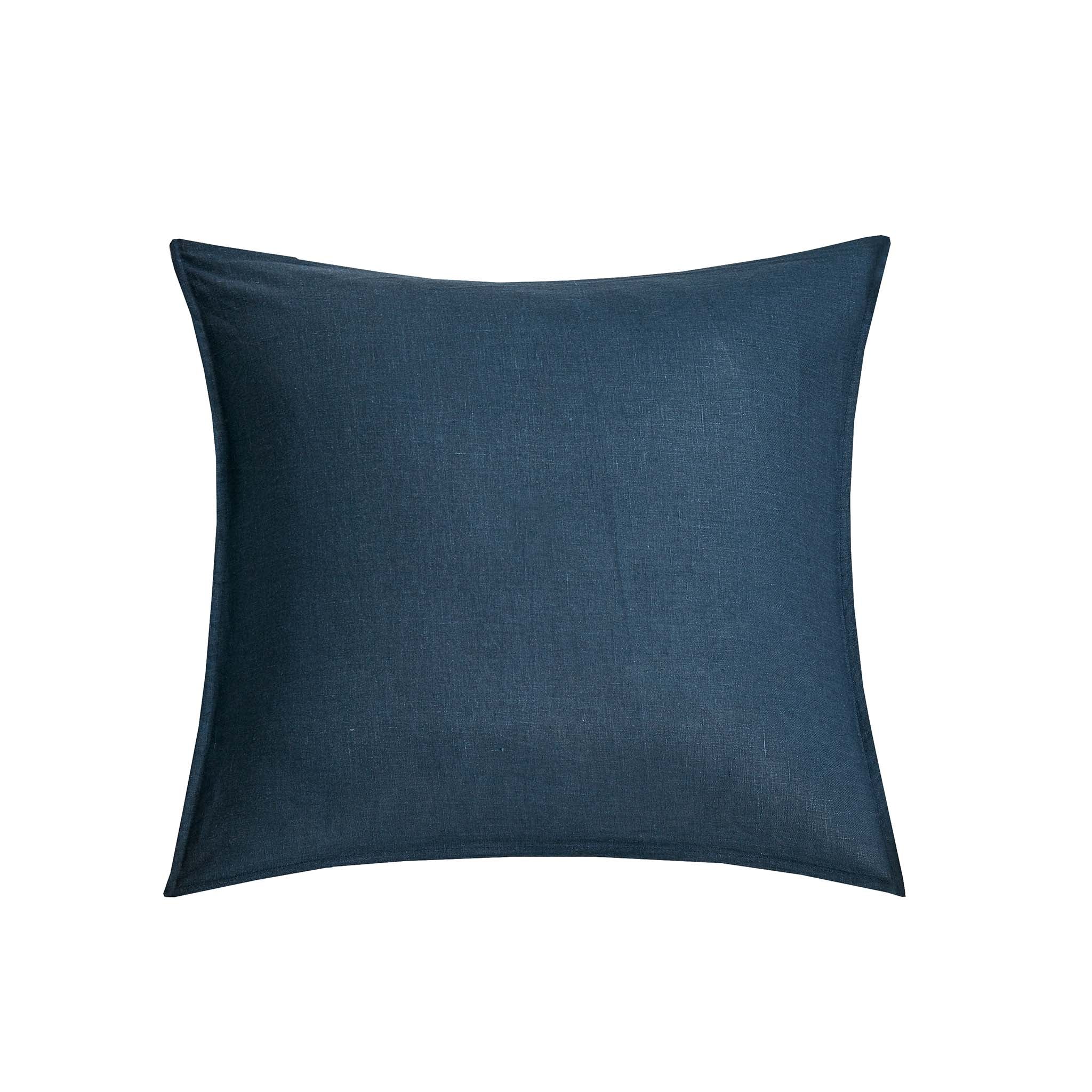 Navy French Linen Cushion