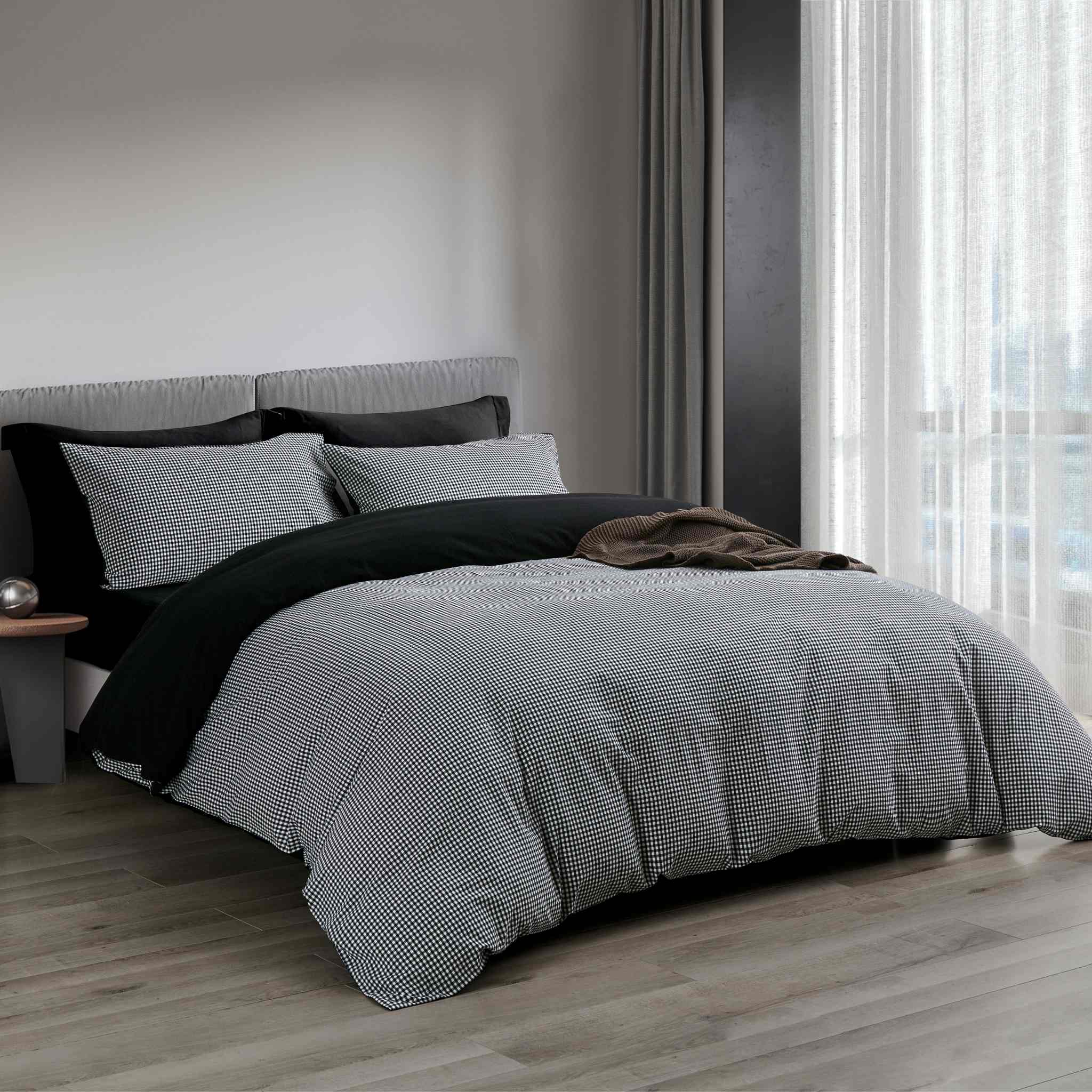 Raven Check Duvet Cover Set