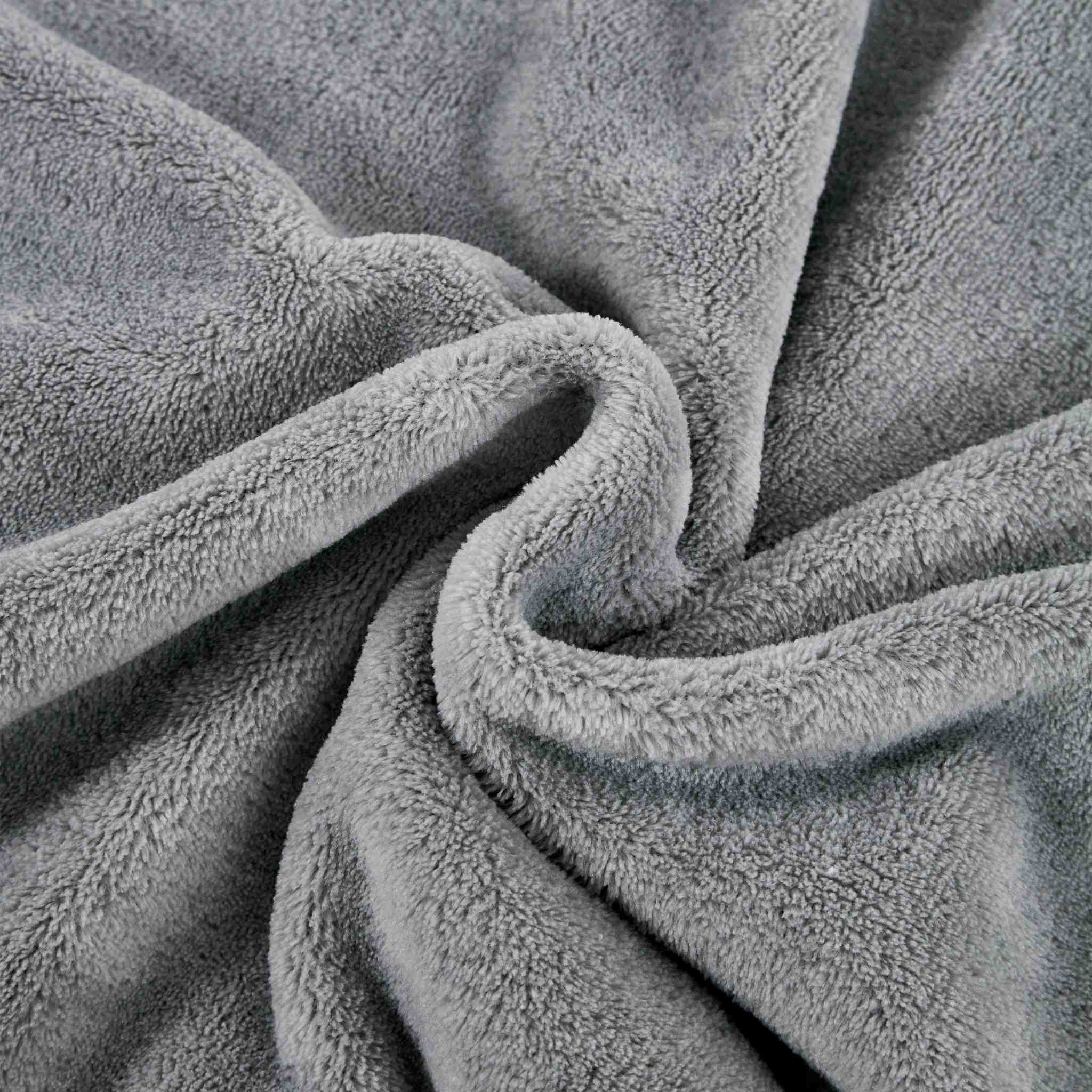 Dawn Grey Sherpini Throw/Blanket
