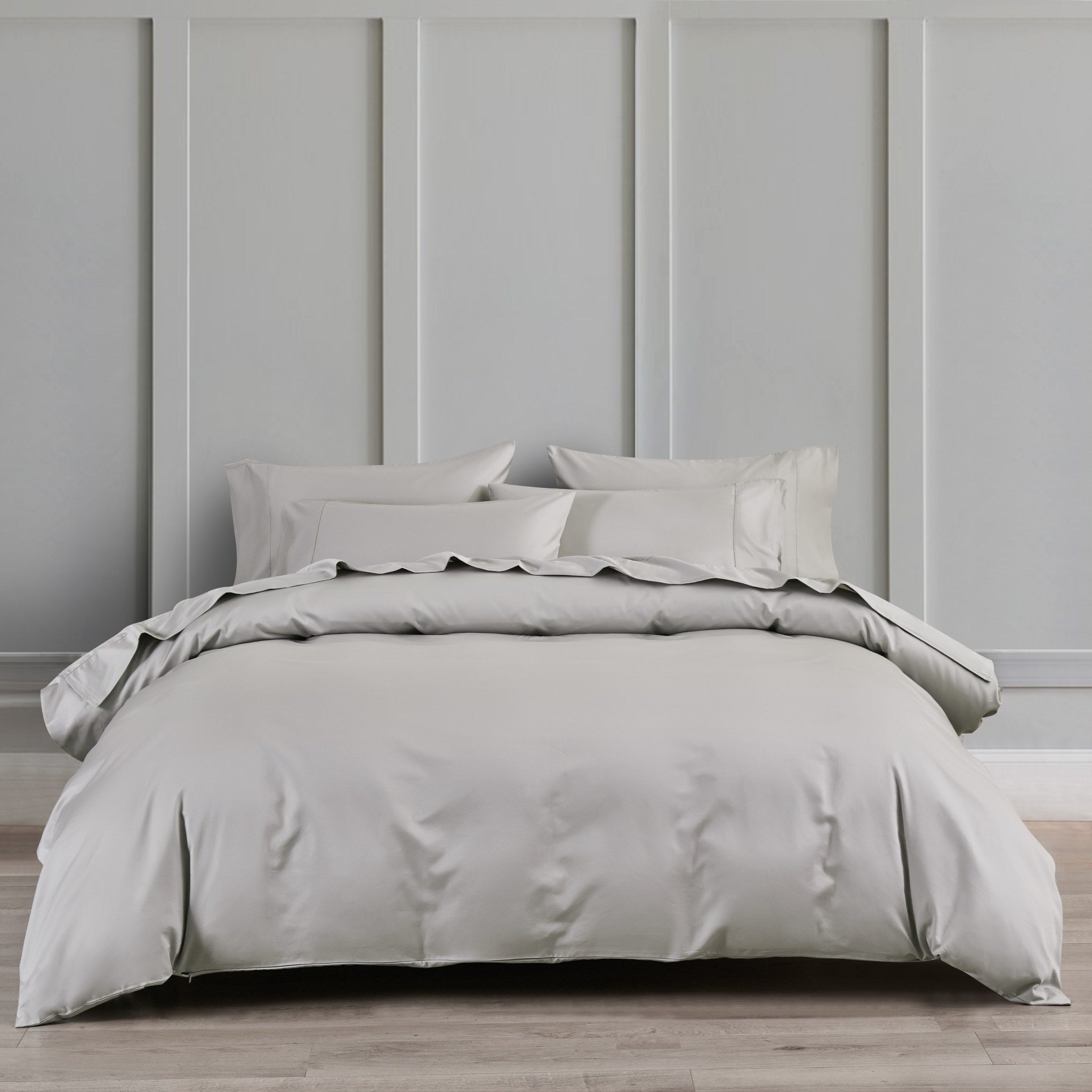 Silver Pima Cotton Duvet Cover Set