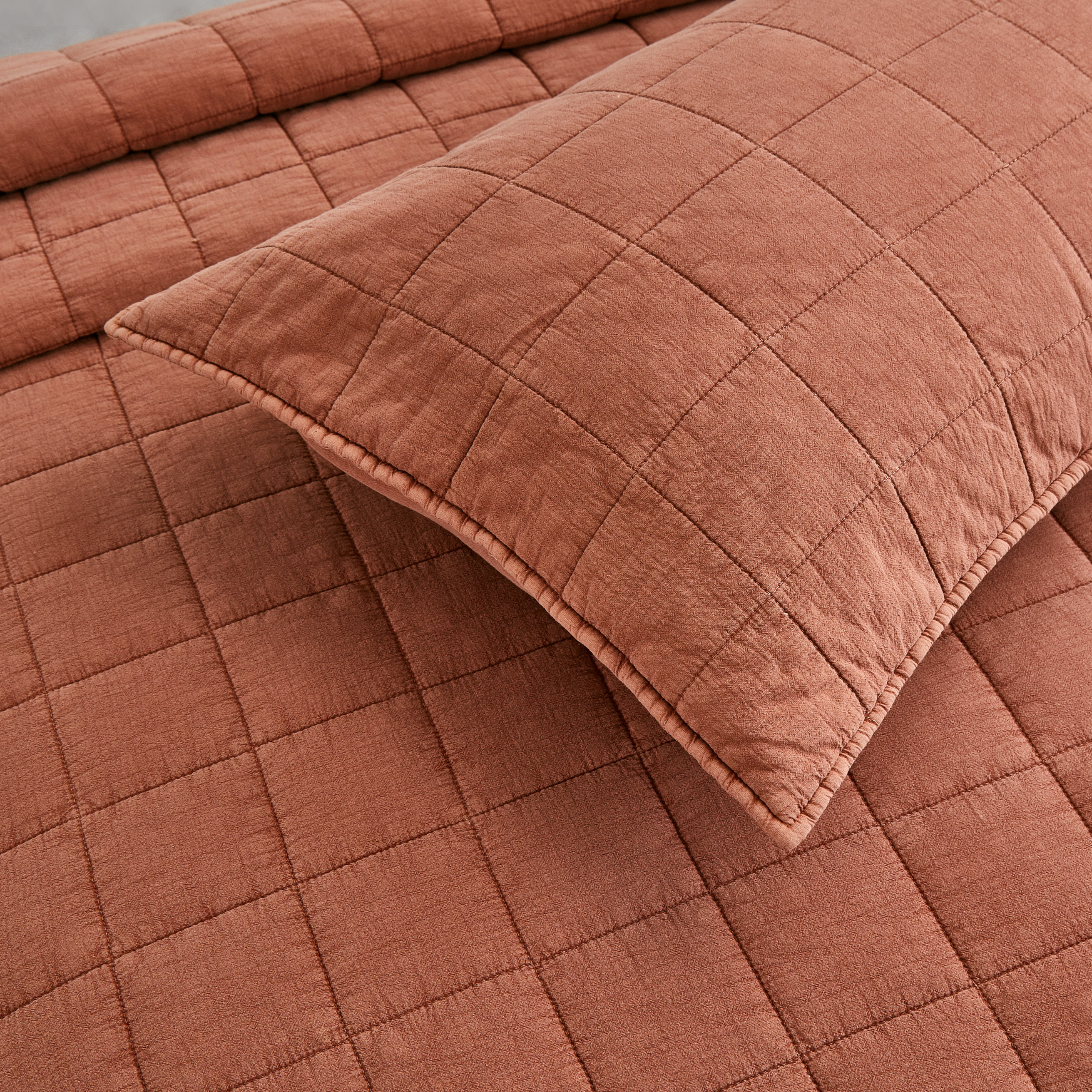 Squares Coverlet Set Cedar